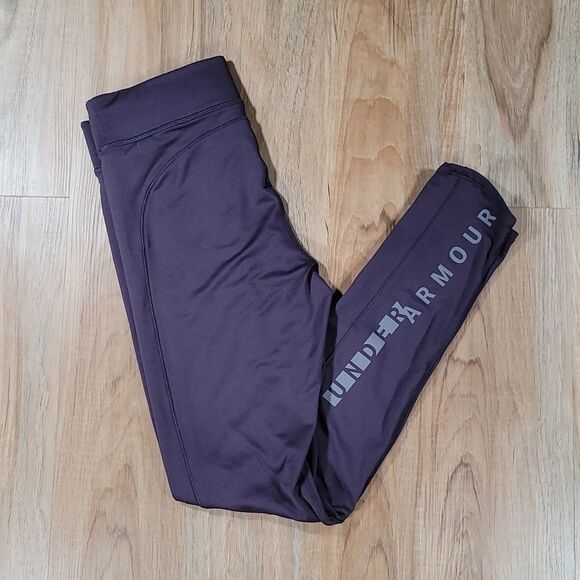 ☔️🔹️Under Armour Plum Fleece Lined Athletic Pants Medium - Picture 2 of 13